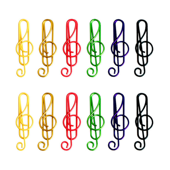 Lisslune |  Multicolored musical clips in metal (100 pcs)
