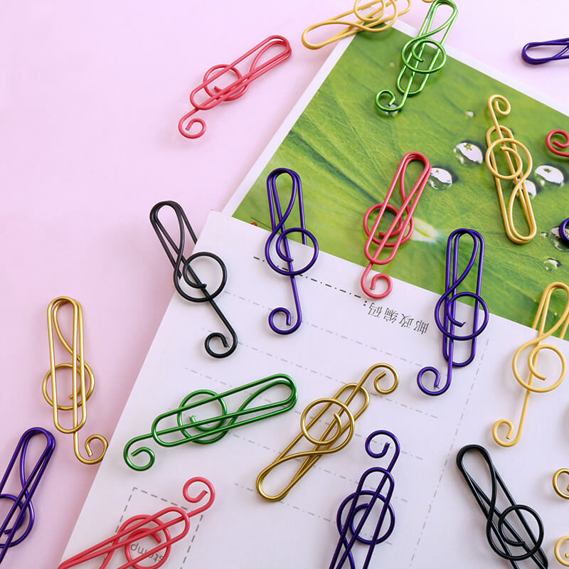 Lisslune |  Multicolored musical clips in metal (100 pcs)