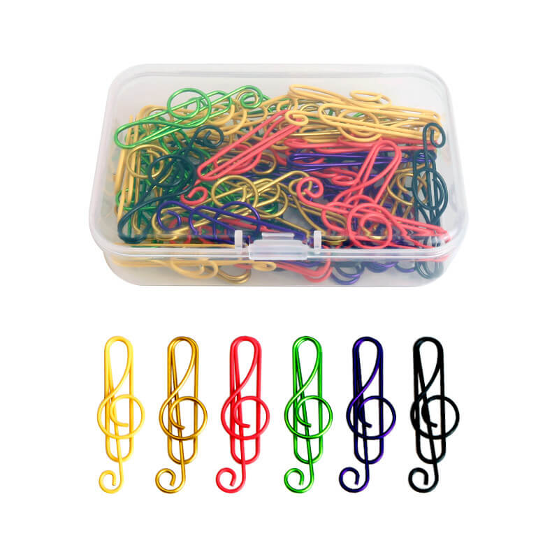 Lisslune |  Multicolored musical clips in metal (100 pcs)
