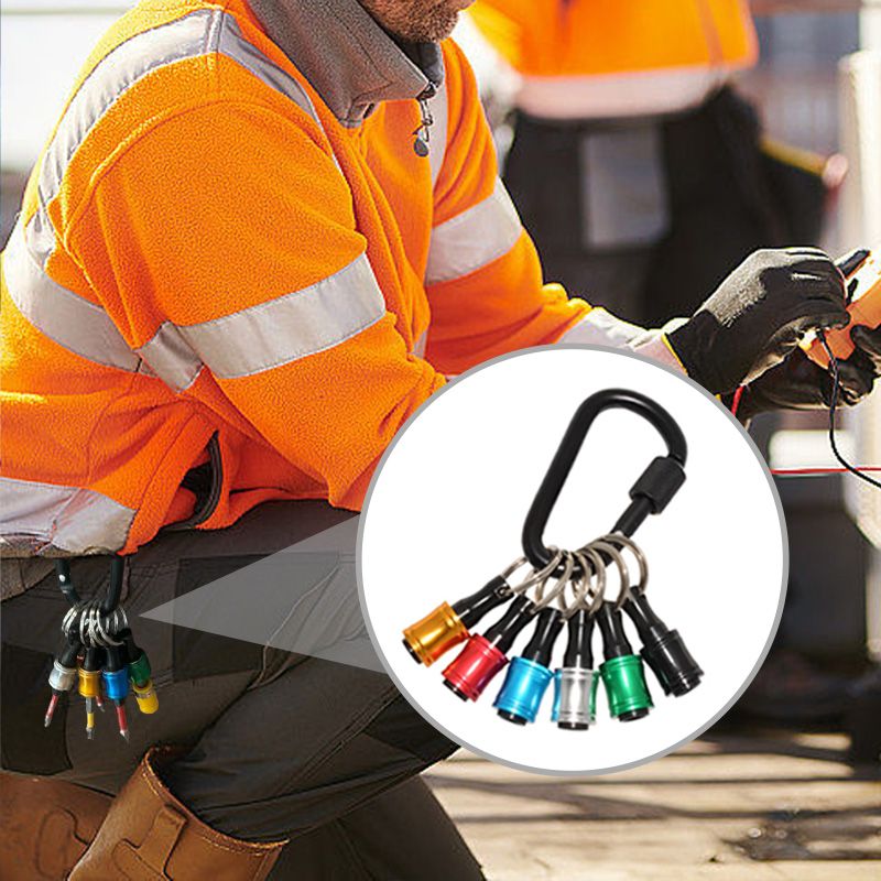 Lisslune | 1/4" hex screwdriver bit holder key rings