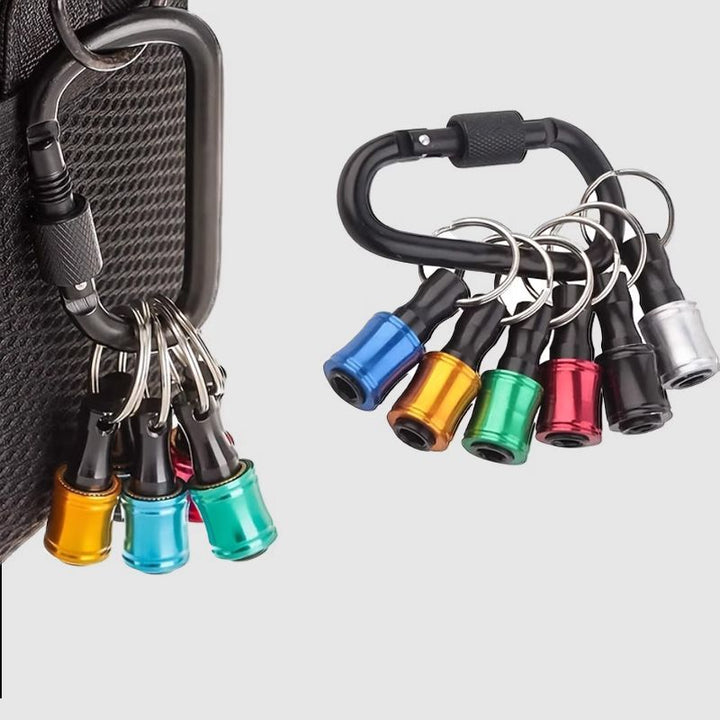 Lisslune | 1/4" hex screwdriver bit holder key rings