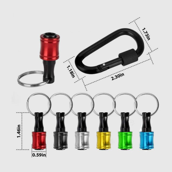 Lisslune | 1/4" hex screwdriver bit holder key rings