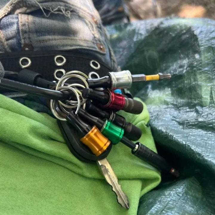 Lisslune | 1/4" hex screwdriver bit holder key rings