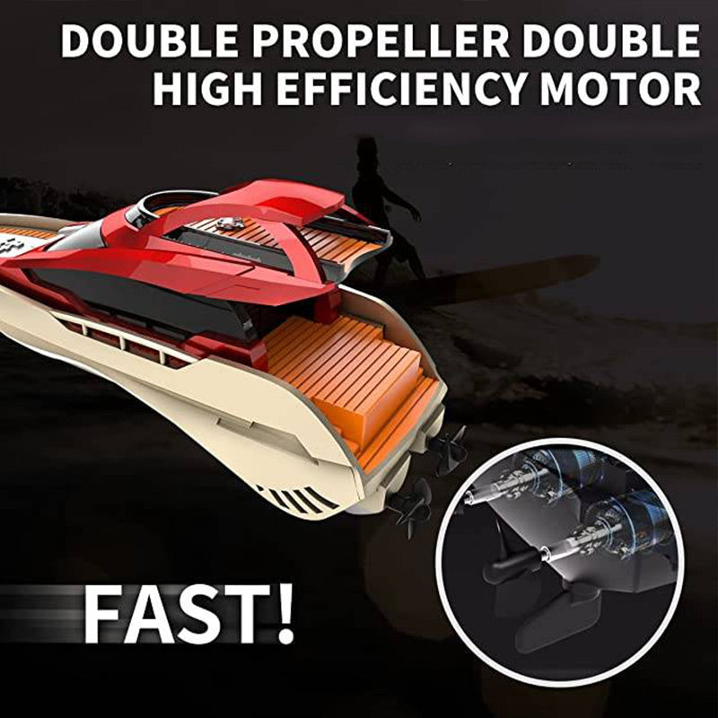 Lisslune | Mini 2.4G RC high-speed boat with LED lights