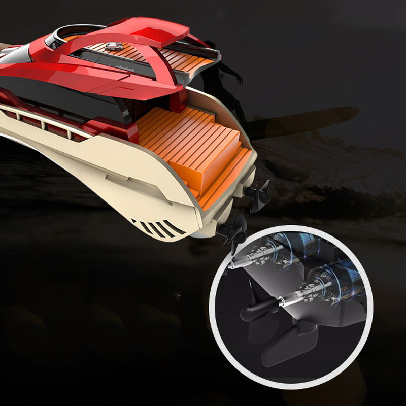 Lisslune | Mini 2.4G RC high-speed boat with LED lights