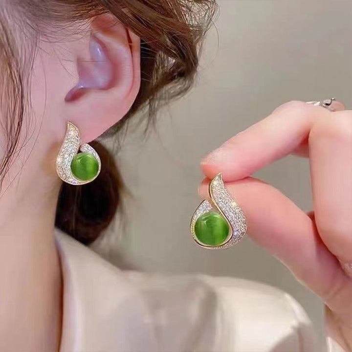 Lisslune | Elegant earrings with pearl imitation and rhinestone
