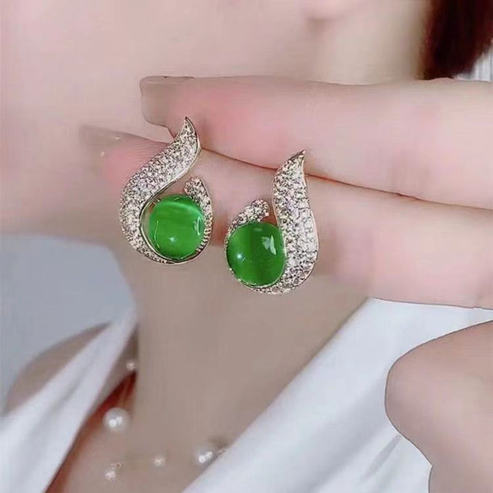 Lisslune | Elegant earrings with pearl imitation and rhinestone