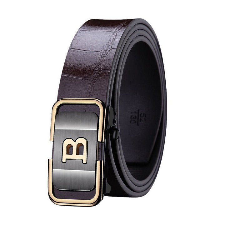 Lisslune | Men's belt with crocodile pattern and automatic buckle