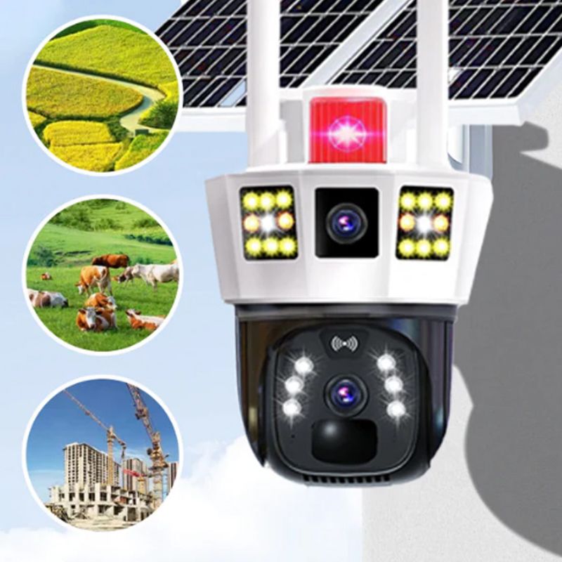 Lisslune | 360° smart solar surveillance camera with three screens