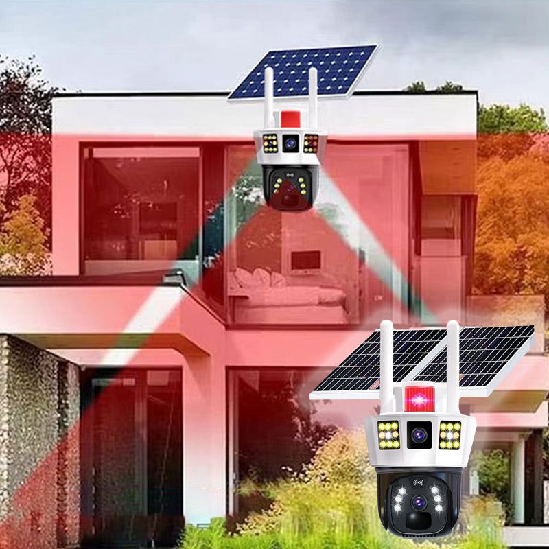 Lisslune | 360° smart solar surveillance camera with three screens