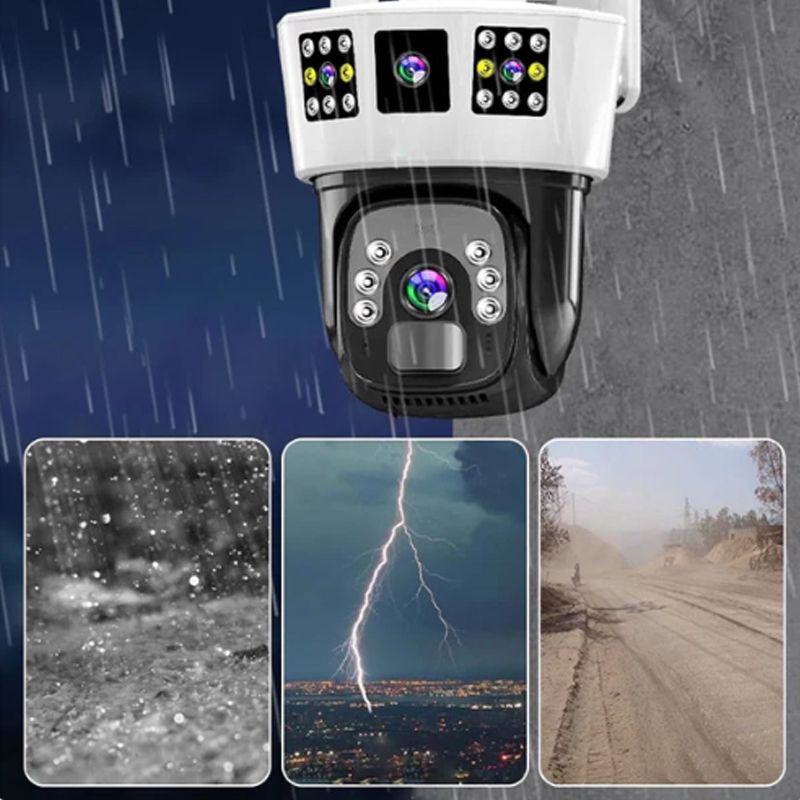 Lisslune | 360° smart solar surveillance camera with three screens