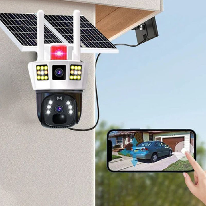 Lisslune | 360° smart solar surveillance camera with three screens