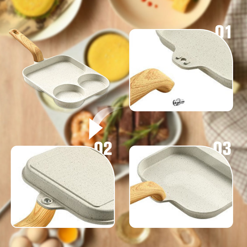 Lisslune | 3-in-1 divided non-stick pan