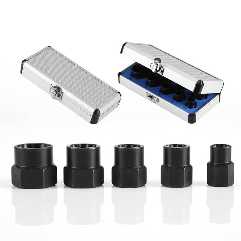 Lisslune | 10 pcs. set with screw extractor for damaged screws