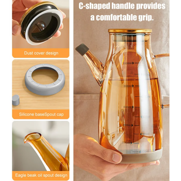 Lisslune | Oil dispensing bottle with drip-free spout