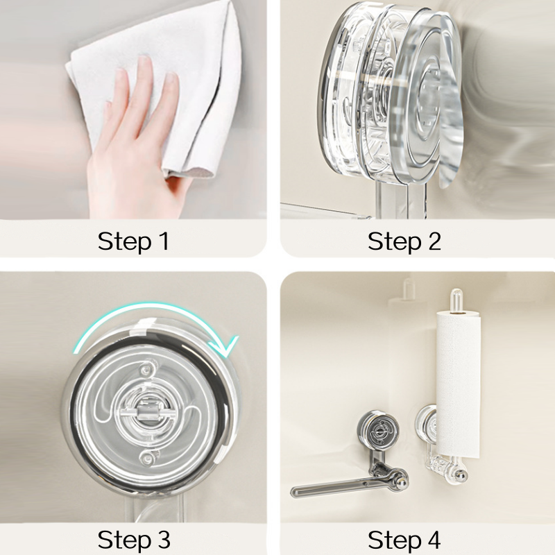 Lisslune | Multifunctional vacuum suction cup toilet paper holder