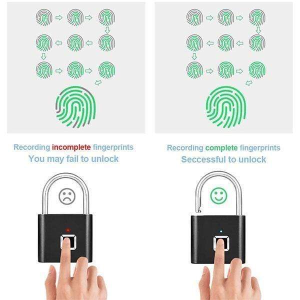 Lisslune | Limited Time Portable Fingerprint Lock, Smart Door Lock with Theft Protection