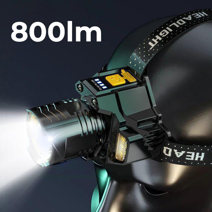 Lisslune | Rechargeable waterproof headlamp for outdoor use with headband