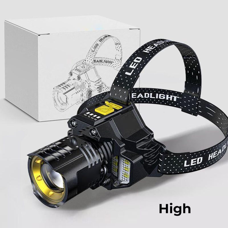 Lisslune | Rechargeable waterproof headlamp for outdoor use with headband