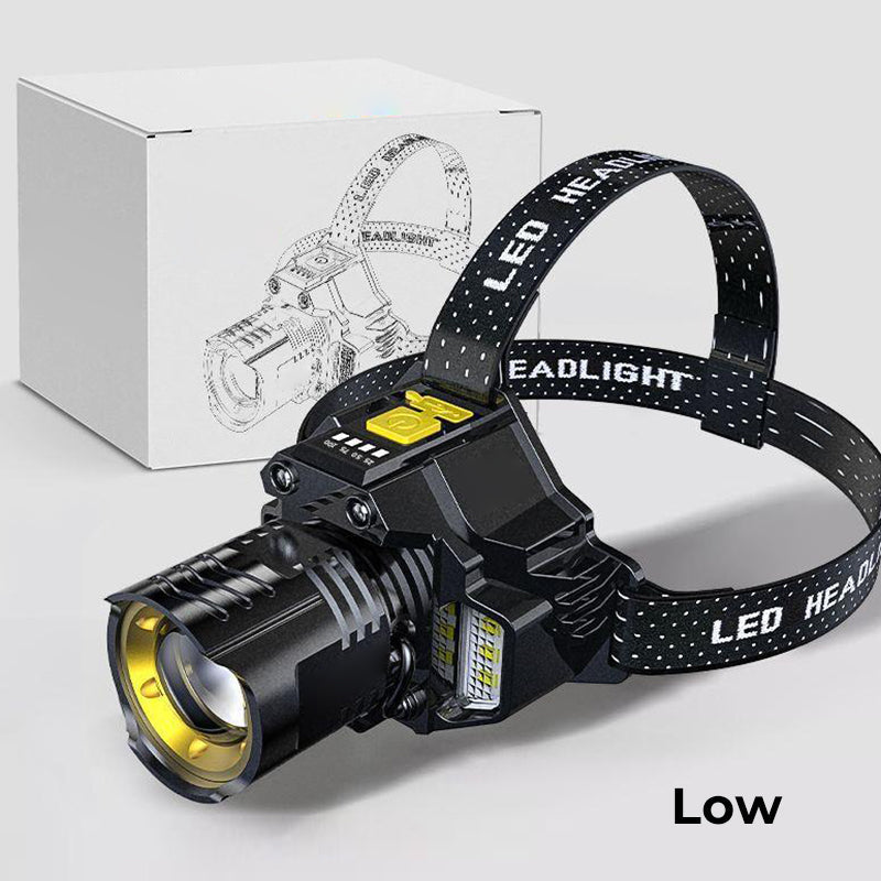 Lisslune | Rechargeable waterproof headlamp for outdoor use with headband