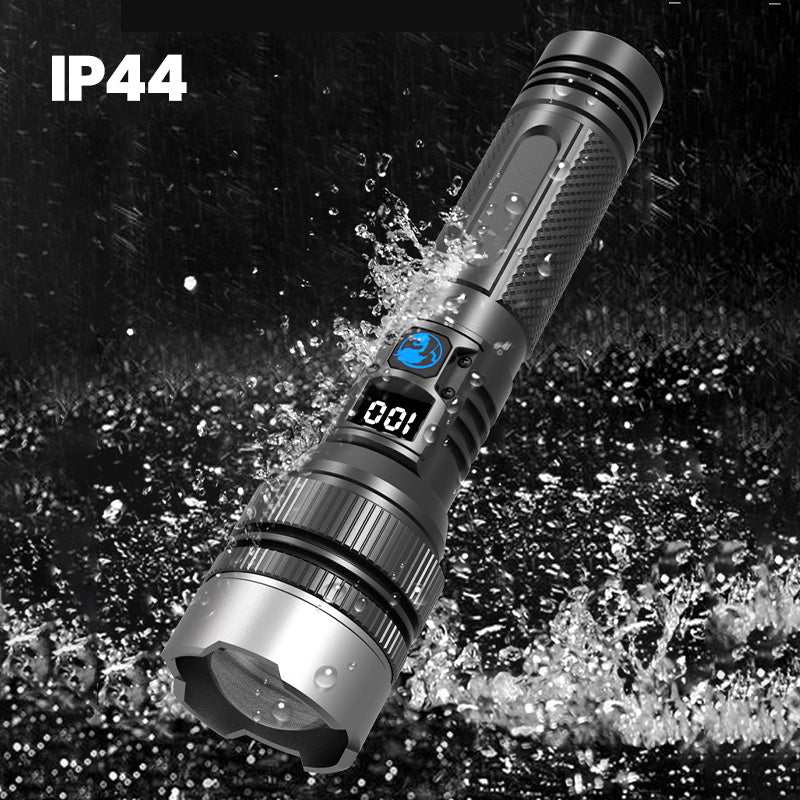 Lisslune | Flashlight Laser White With Zoom, External Battery And Digital Display