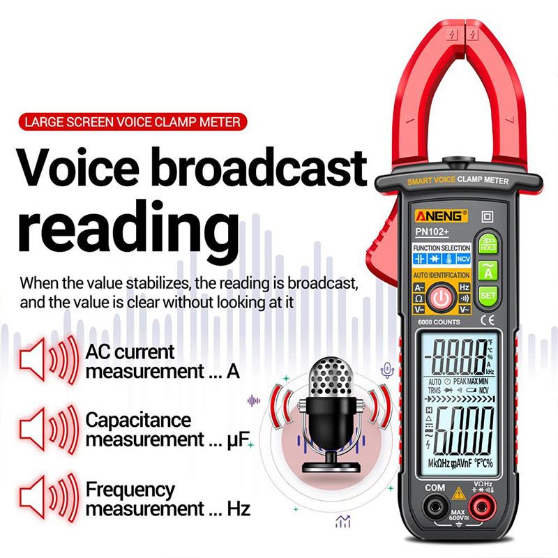 Lisslune | Intelligent voice-controlled clamp multimeter tester