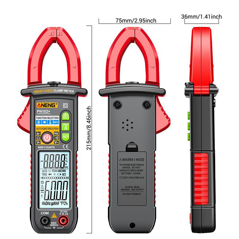 Lisslune | Intelligent voice-controlled clamp multimeter tester