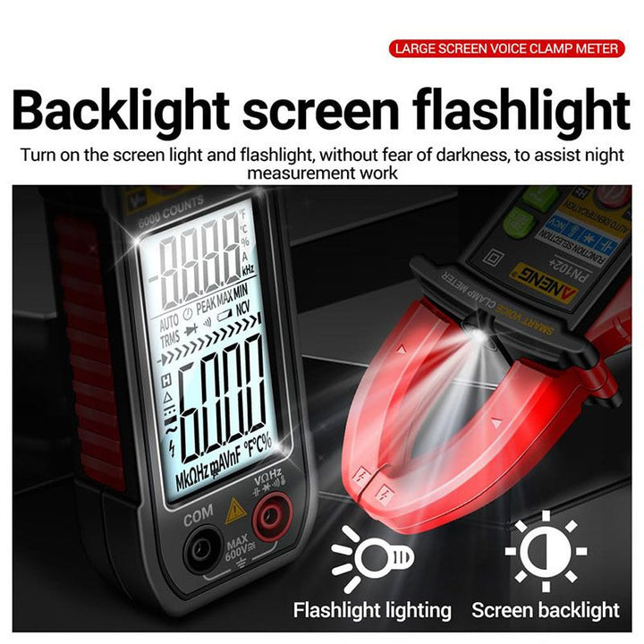 Lisslune | Intelligent voice-controlled clamp multimeter tester