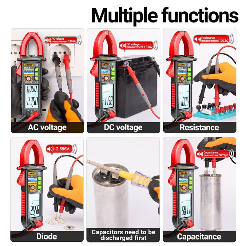 Lisslune | Intelligent voice-controlled clamp multimeter tester