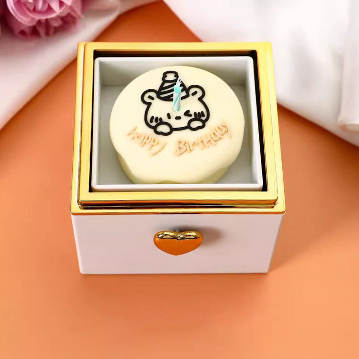 Lisslune | Creative sweet bear cake rotating ring box