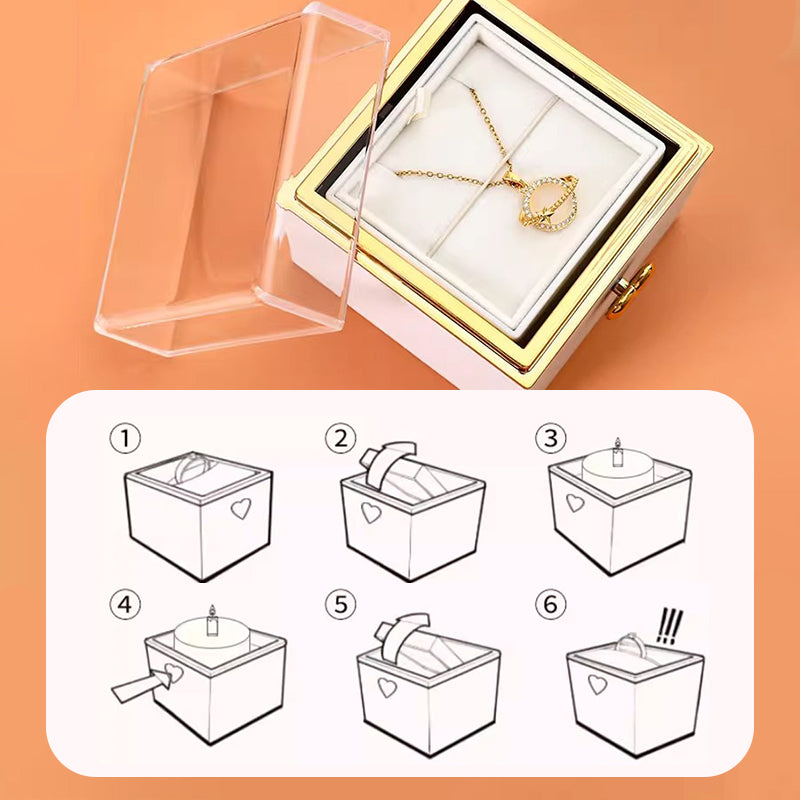 Lisslune | Creative sweet bear cake rotating ring box