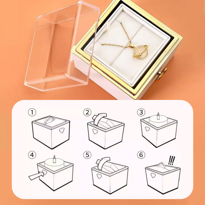 Lisslune | Creative sweet bear cake rotating ring box
