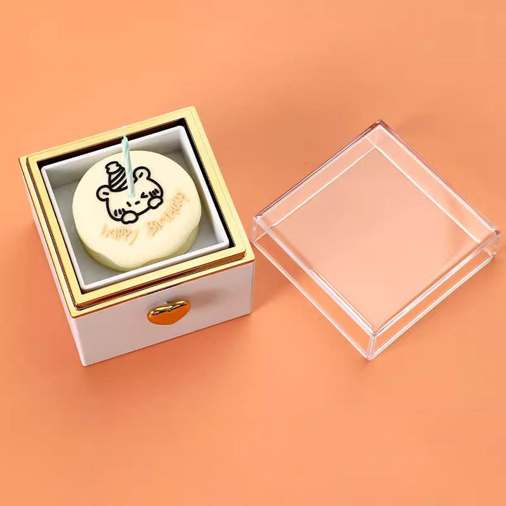 Lisslune | Creative sweet bear cake rotating ring box