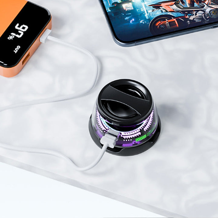 Lisslune | Compact and magnetic Bluetooth speaker set with LED lights