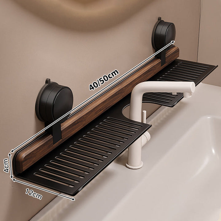 Lisslune | Shelf with suction cups in walnut