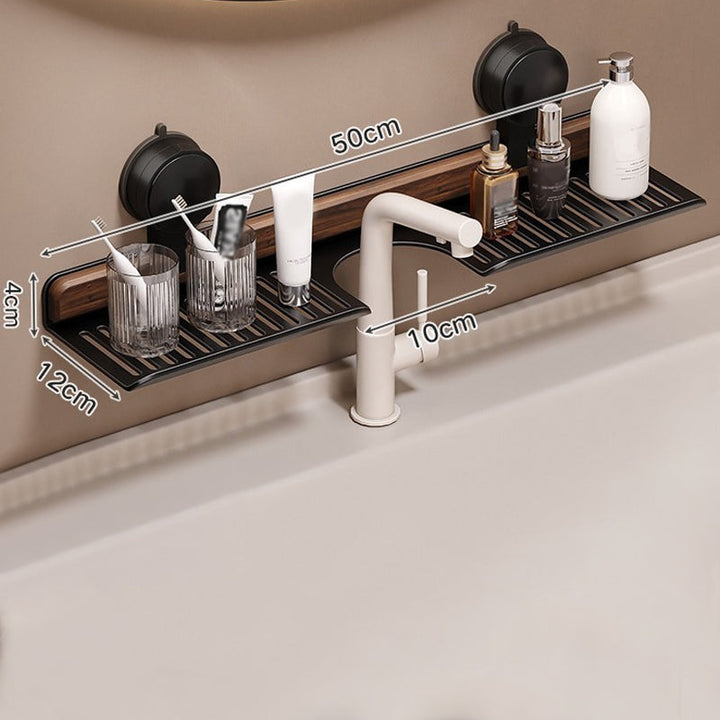 Lisslune | Shelf with suction cups in walnut