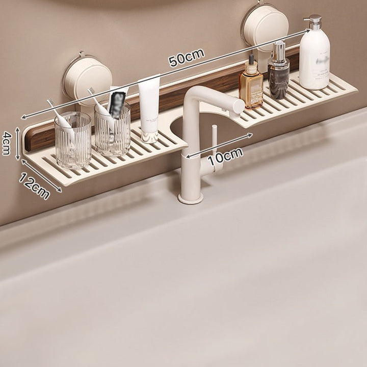 Lisslune | Shelf with suction cups in walnut