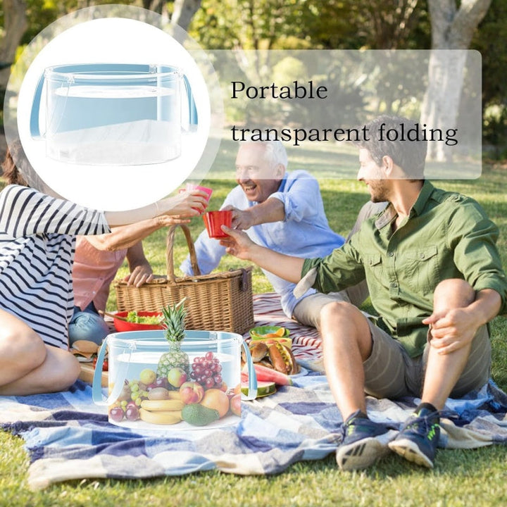 Lisslune | Outdoor transparent collapsible washing basin with handle
