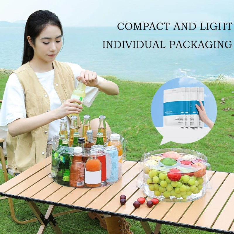 Lisslune | Outdoor transparent collapsible washing basin with handle