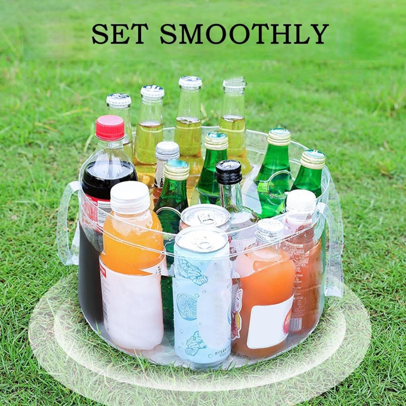 Lisslune | Outdoor transparent collapsible washing basin with handle