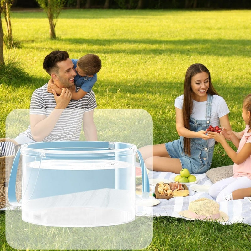 Lisslune | Outdoor transparent collapsible washing basin with handle