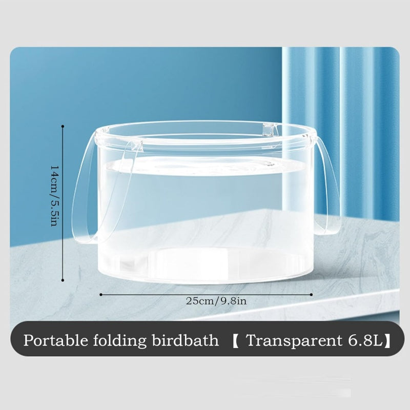 Lisslune | Outdoor transparent collapsible washing basin with handle