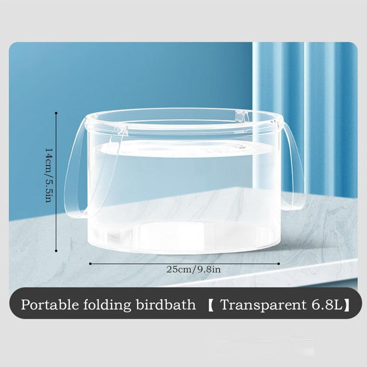 Lisslune | Outdoor transparent collapsible washing basin with handle