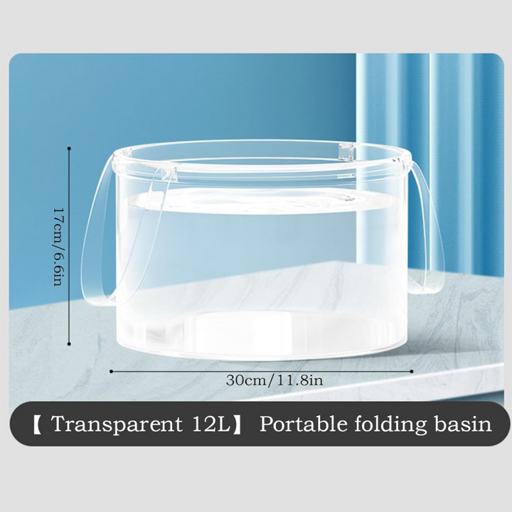 Lisslune | Outdoor transparent collapsible washing basin with handle