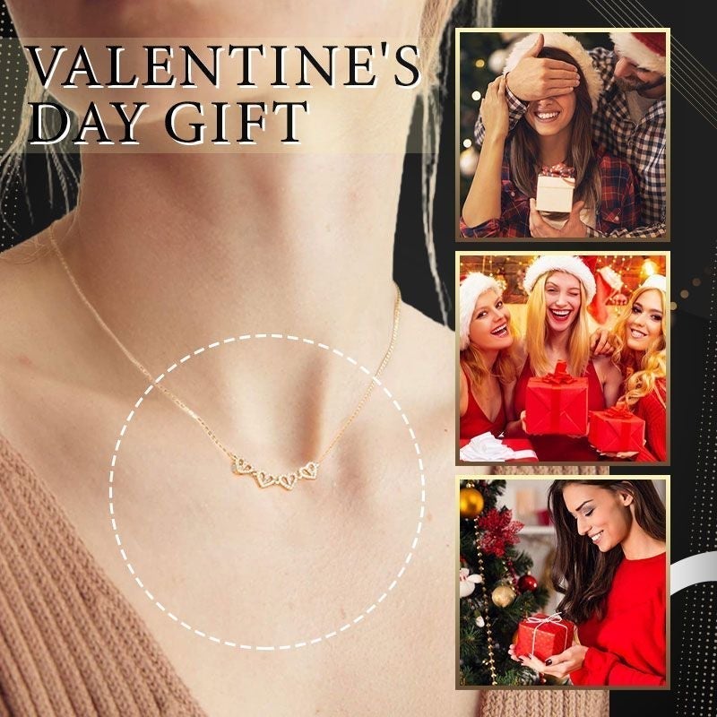 Lisslune | Heart-shaped necklace with four leaves