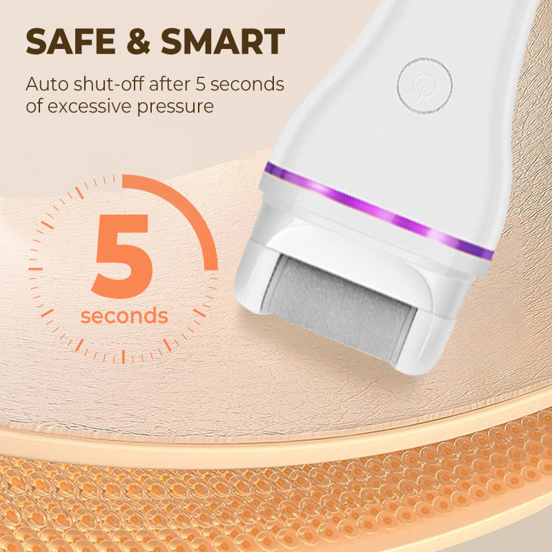 Lisslune | 2-step wireless electric callus remover with 2 interchangeable heads