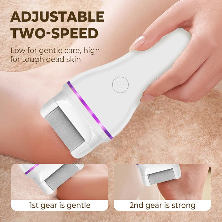 Lisslune | 2-step wireless electric callus remover with 2 interchangeable heads
