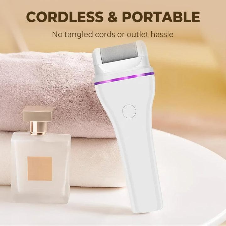 Lisslune | 2-step wireless electric callus remover with 2 interchangeable heads