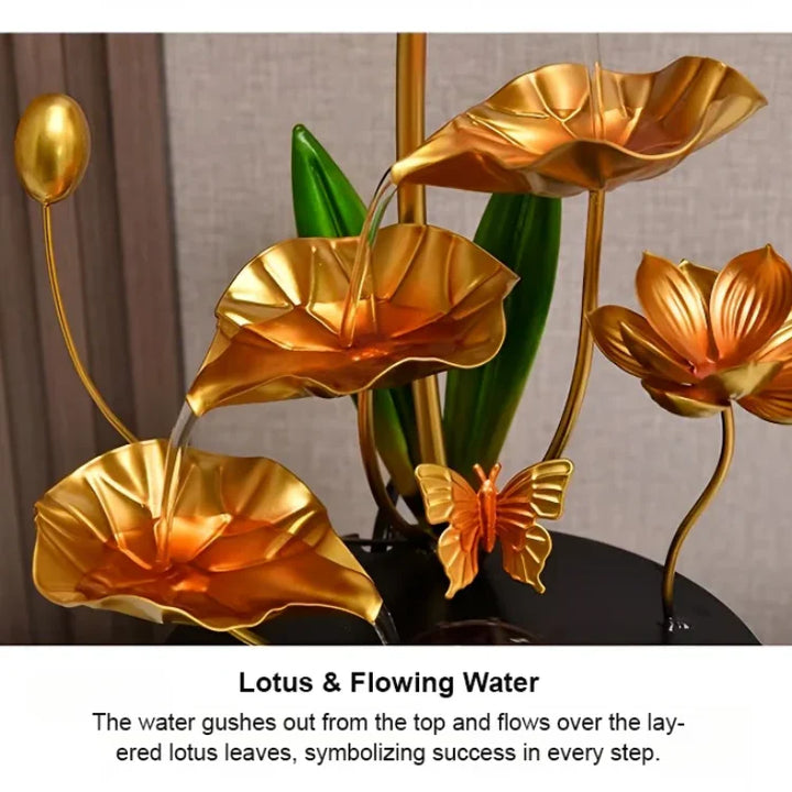Lisslune | Luxurious creative lotus fish bowl decoration