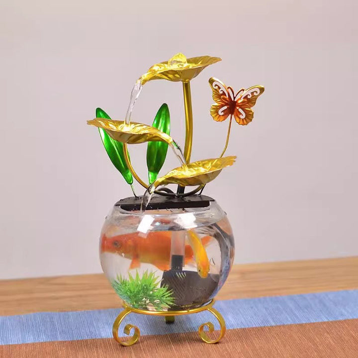 Lisslune | Luxurious creative lotus fish bowl decoration